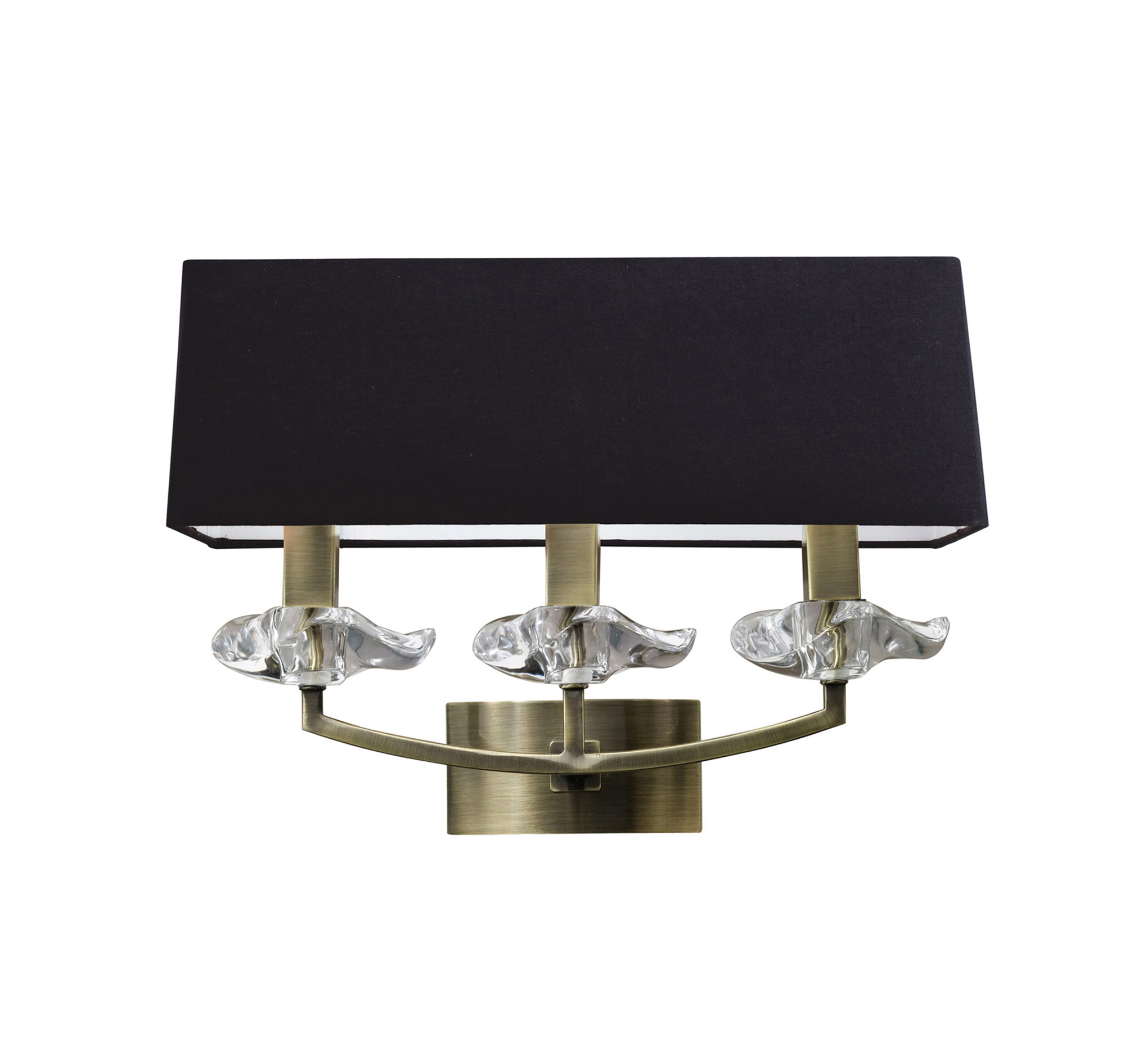Akira Antique Brass-Black Wall Lights Mantra Armed Wall Lights